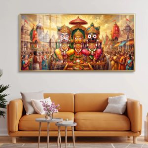 Jagannath Balabhadra Subhadra Rath Yatra Glass Art