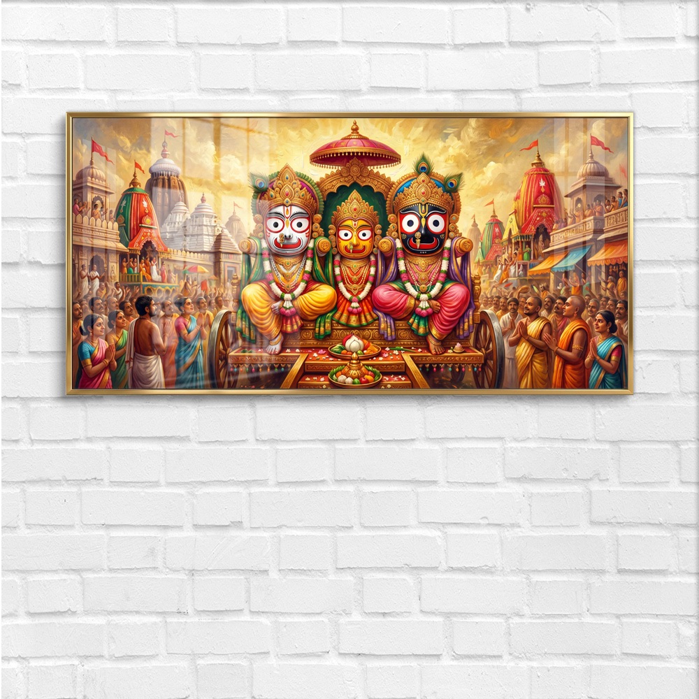 Jagannath Balabhadra Subhadra Rath Yatra Glass Art - Image 4