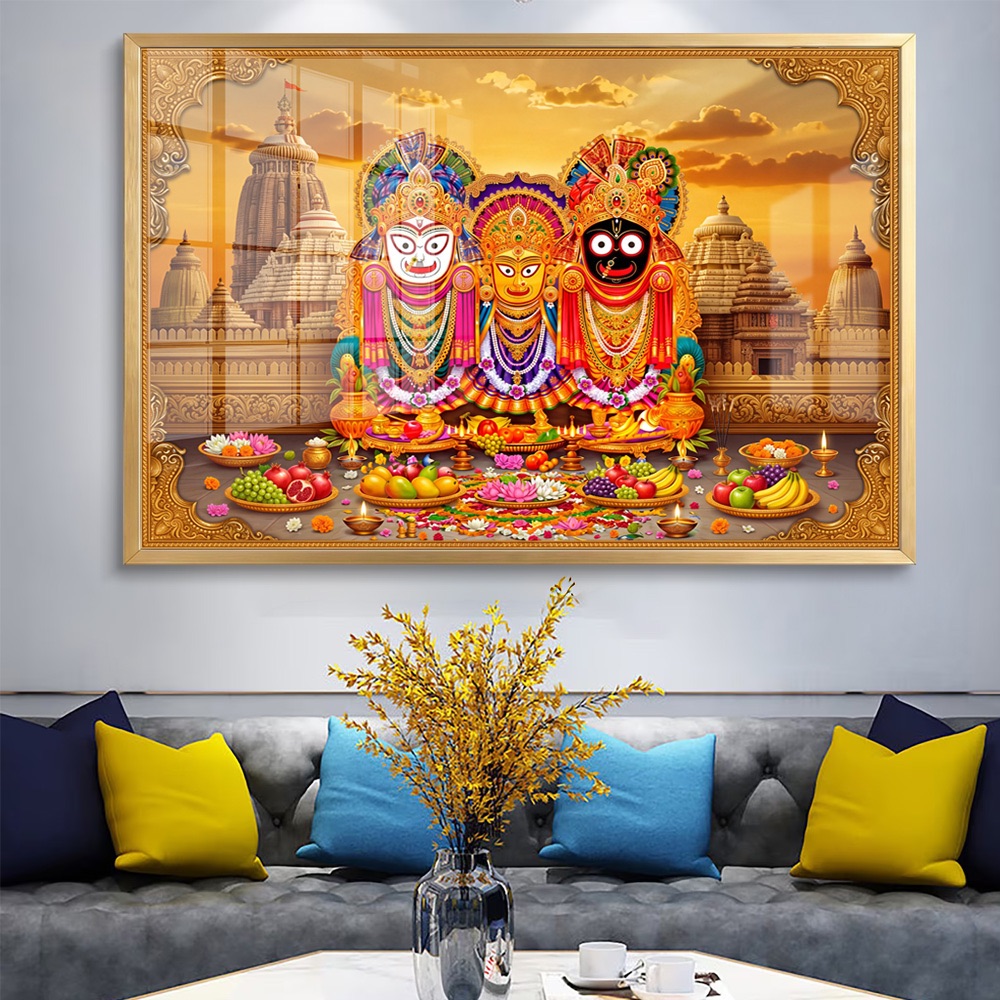Jagannath Trinity Puri Temple Sunset Wall Art