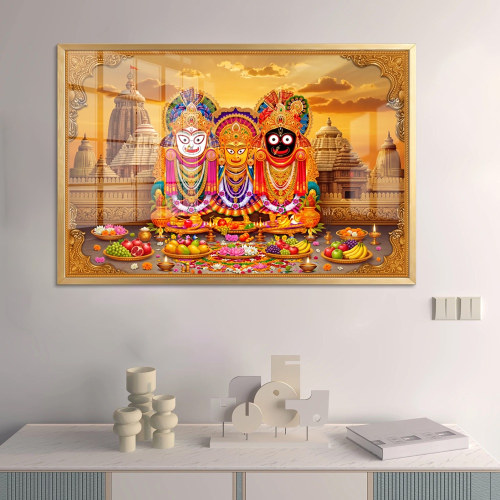 Jagannath Trinity Puri Temple Sunset Wall Art - Image 2