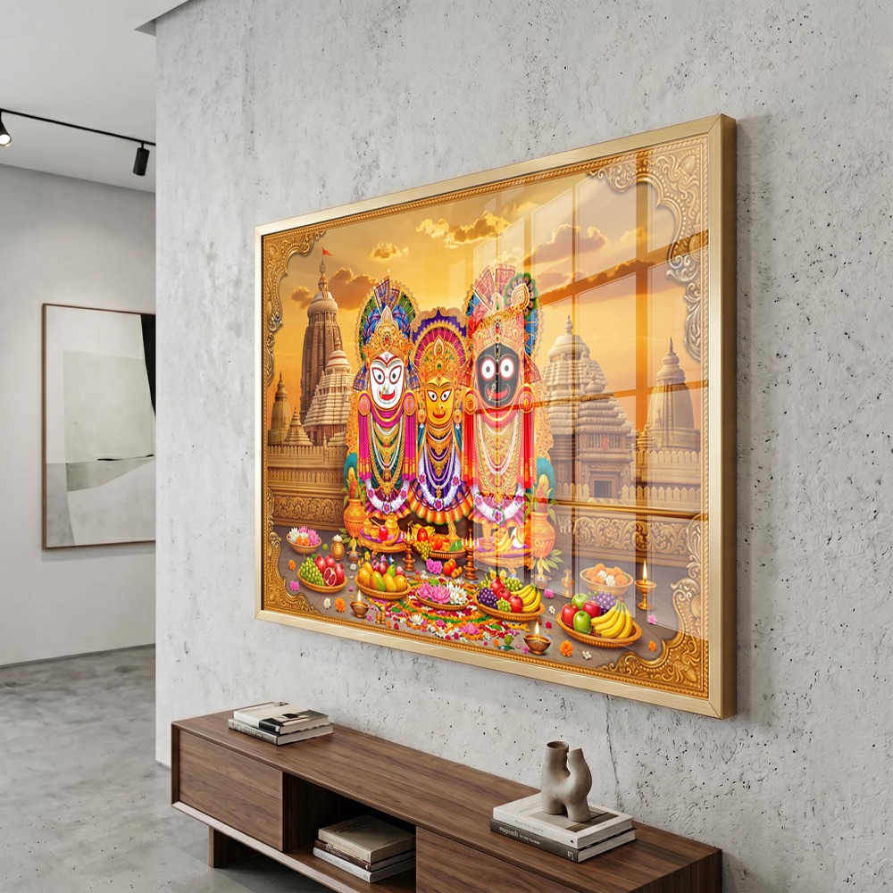 Jagannath Trinity Puri Temple Sunset Wall Art - Image 3