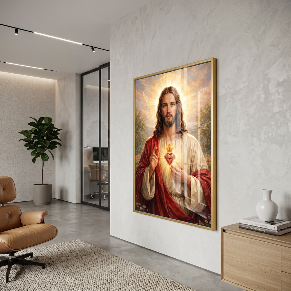 Sacred Heart of Jesus Wall Painting - Image 3