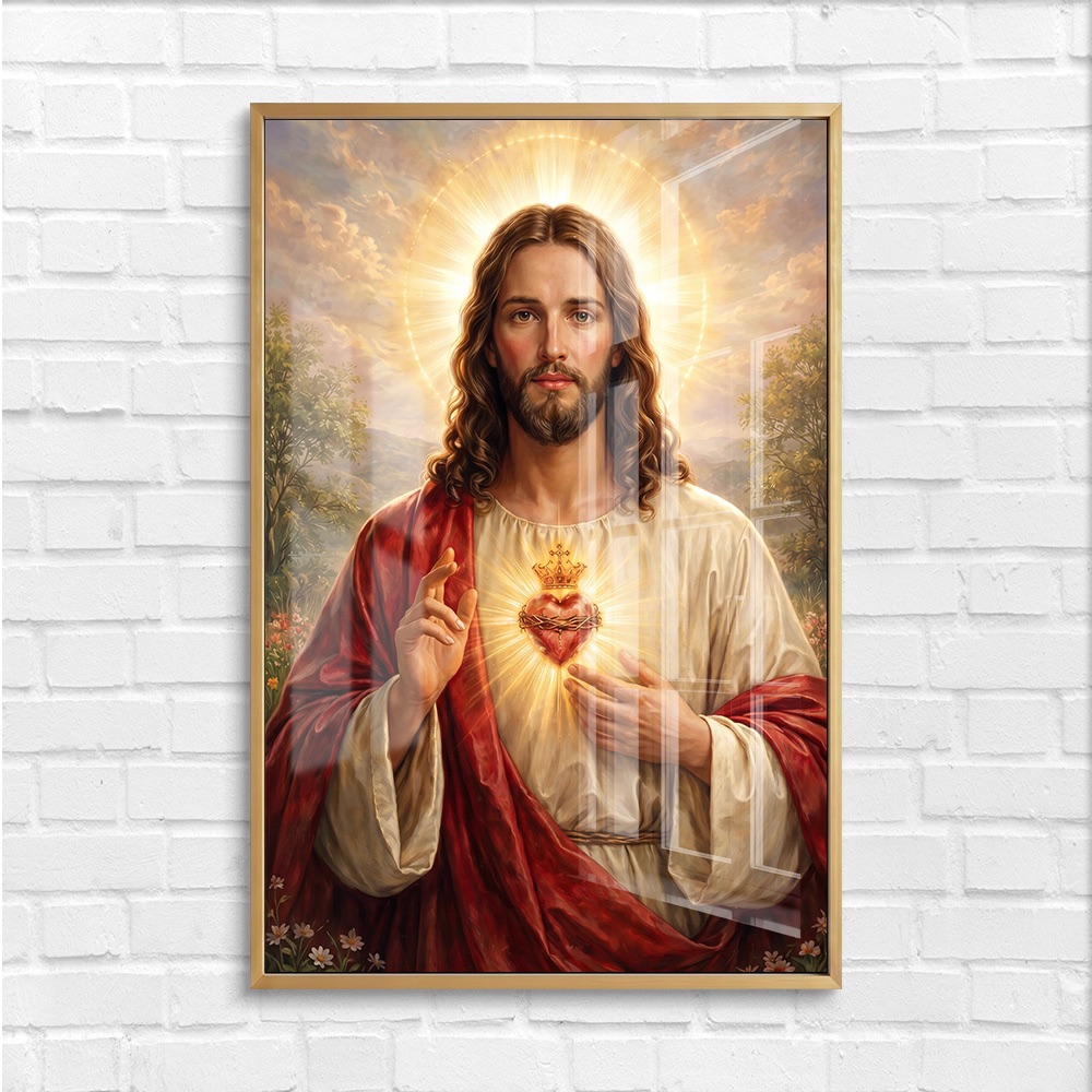 Sacred Heart of Jesus Wall Painting - Image 4
