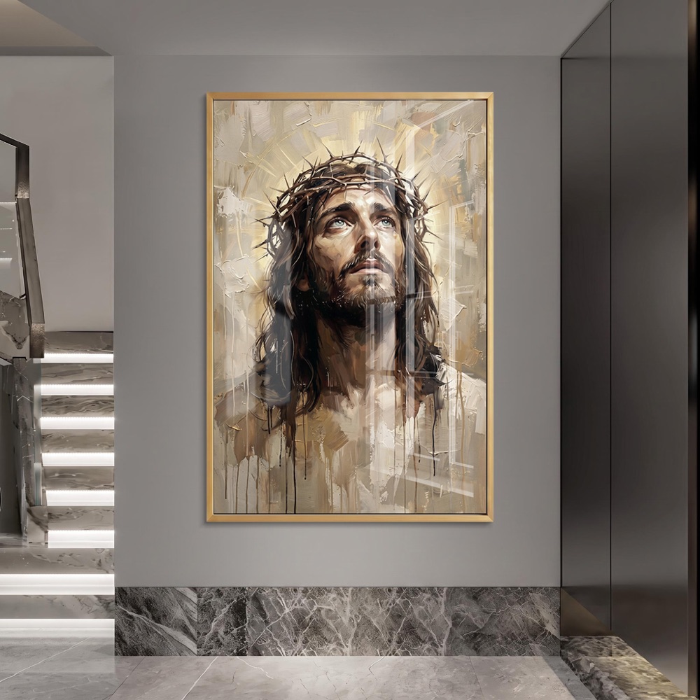 Jesus Crown of Thorns Portrait Painting