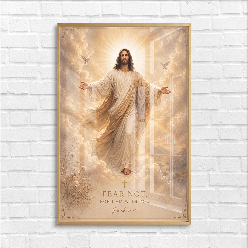 Fear Not Isaiah 41 10 Jesus Art - Image 4