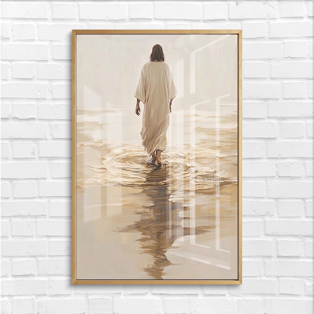 Calming Jesus Christ Glass Wall Art - Image 4