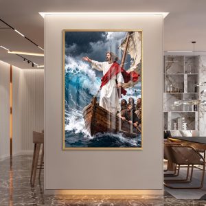 Jesus Calming Storms Wall Painting