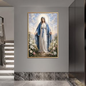 Blessed Mother Mary Heavenly Garden Wall Art