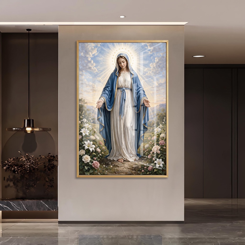 Blessed Mother Mary Heavenly Garden Wall Art - Image 2