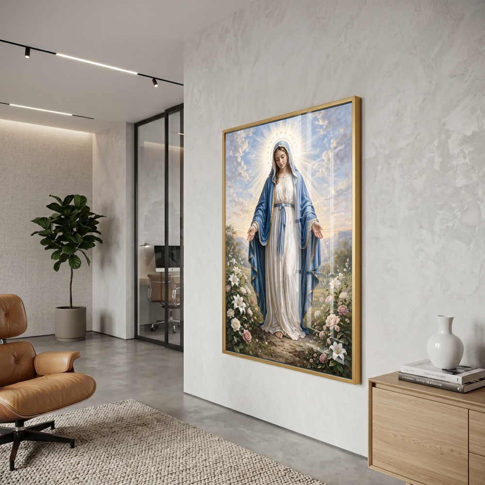 Blessed Mother Mary Heavenly Garden Wall Art - Image 3