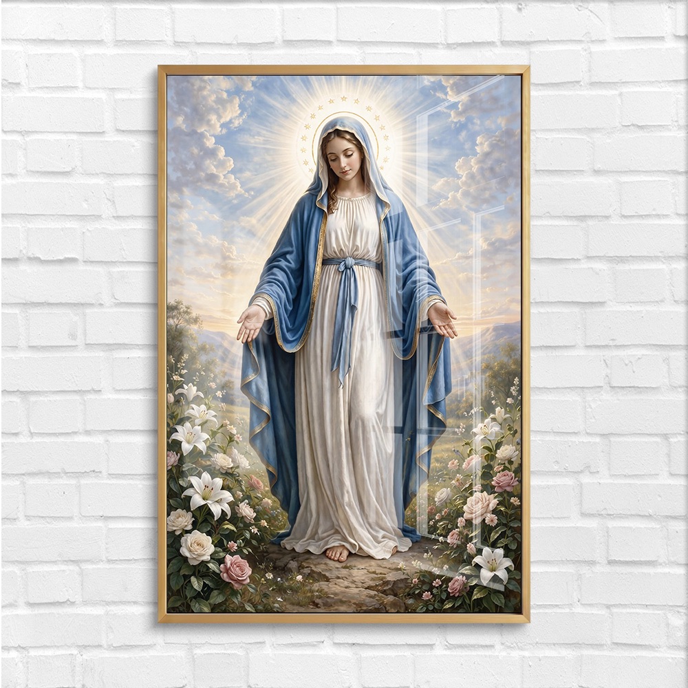 Blessed Mother Mary Heavenly Garden Wall Art - Image 4