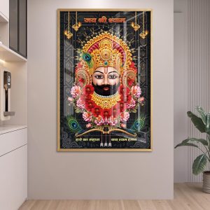 Khatu Shyam Bow Arrow Glass Painting