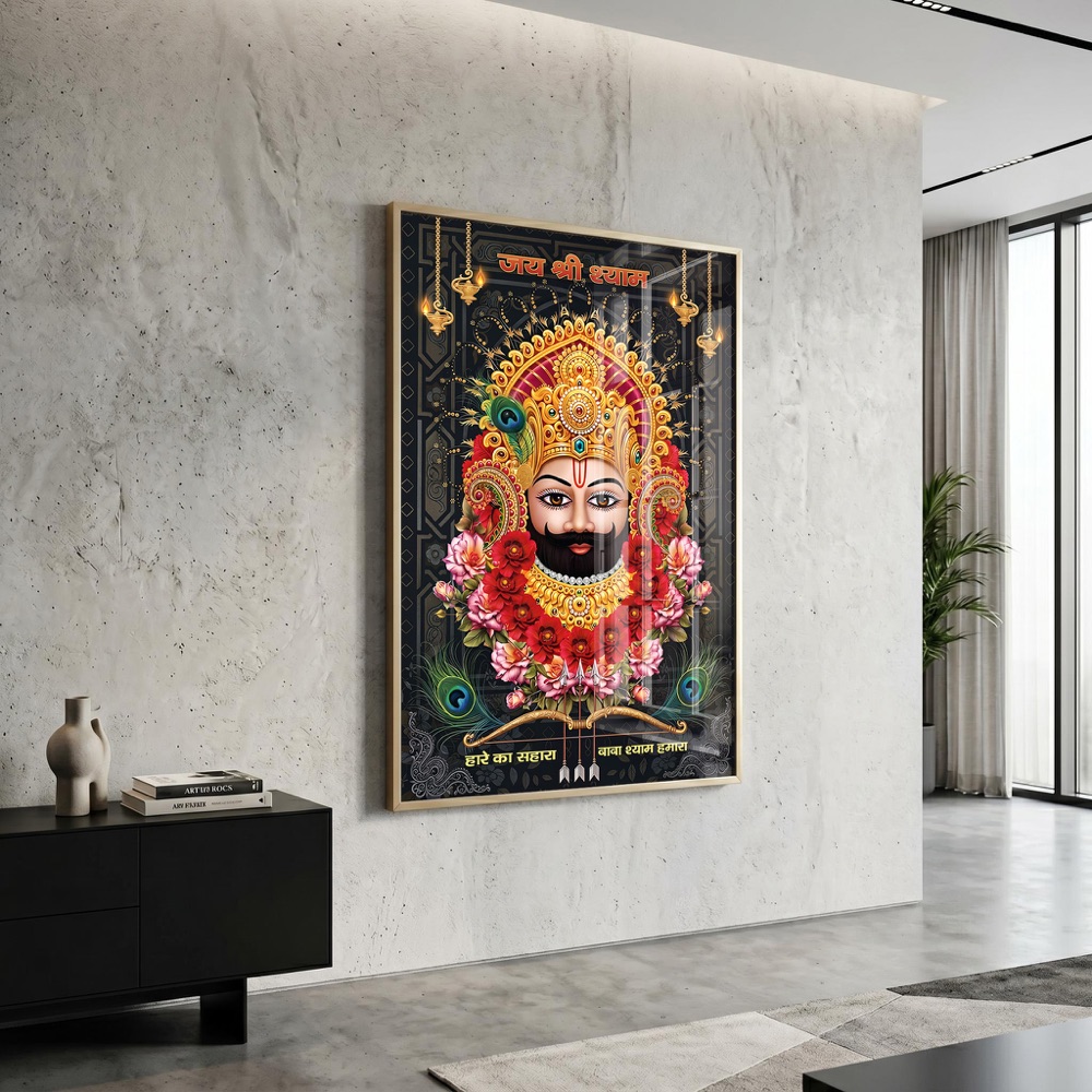 Khatu Shyam Bow Arrow Glass Painting - Image 3