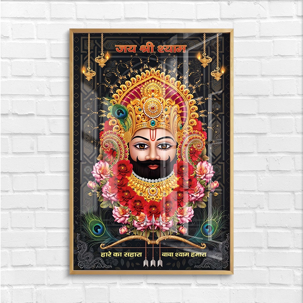Khatu Shyam Bow Arrow Glass Painting - Image 4