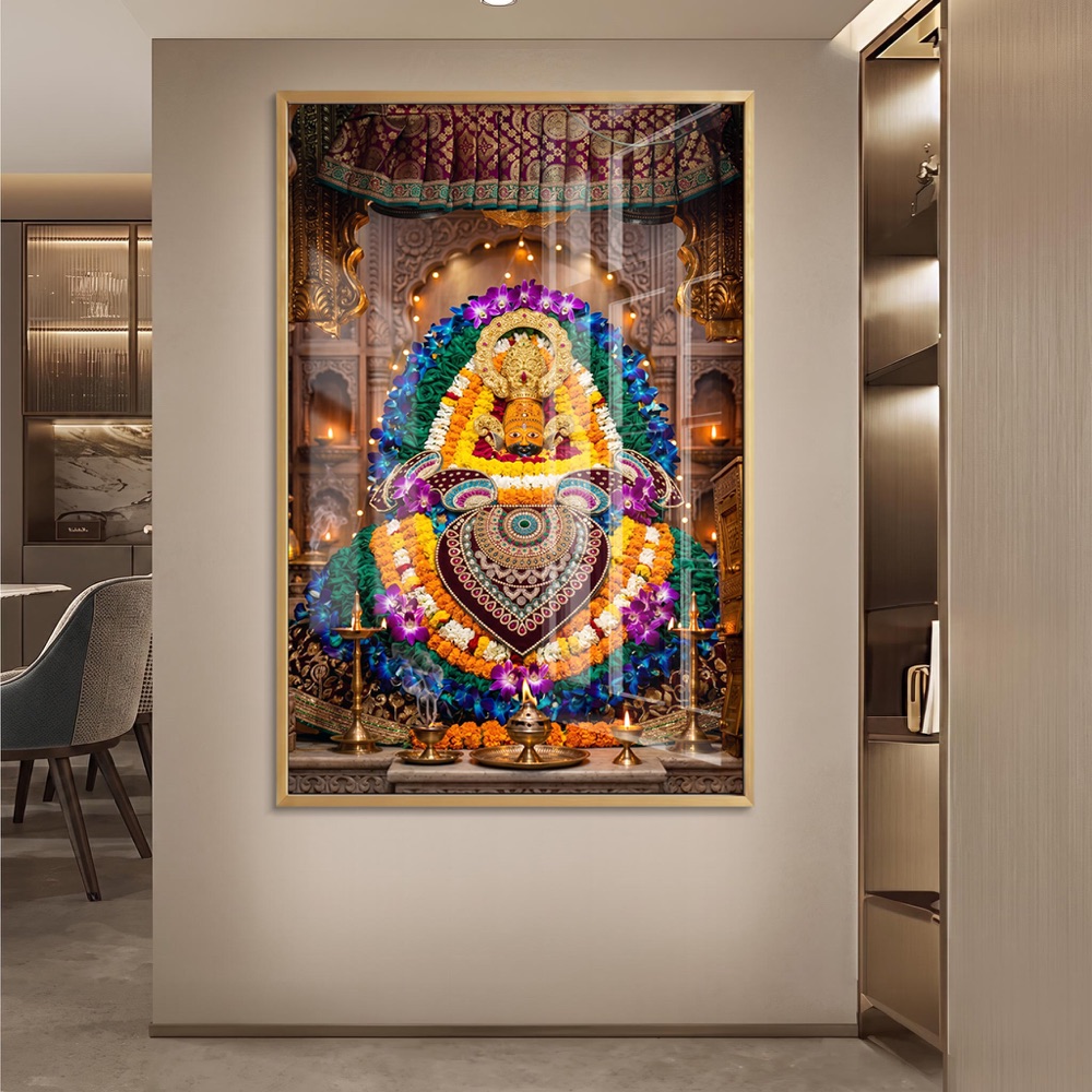 Shyam Baba Mandir Garbhagriha Darshan Painting