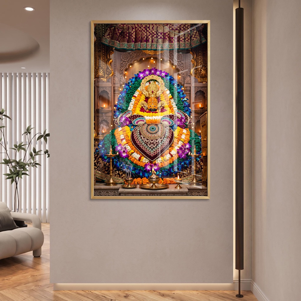 Shyam Baba Mandir Garbhagriha Darshan Painting - Image 2