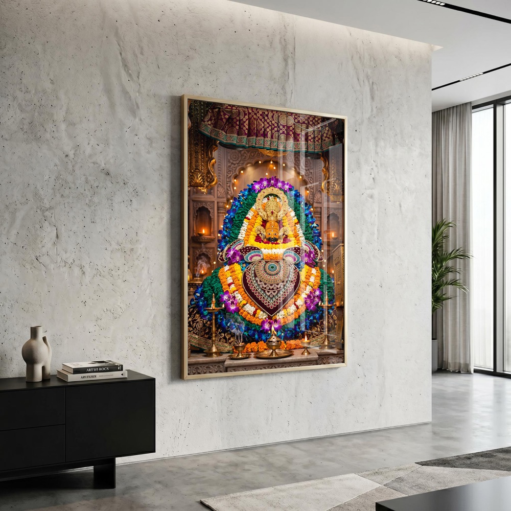 Shyam Baba Mandir Garbhagriha Darshan Painting - Image 3
