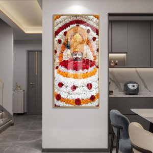 White Rose Shringar Khatu Shyam Wall Frame