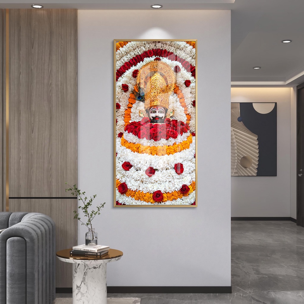 White Rose Shringar Khatu Shyam Wall Frame - Image 2
