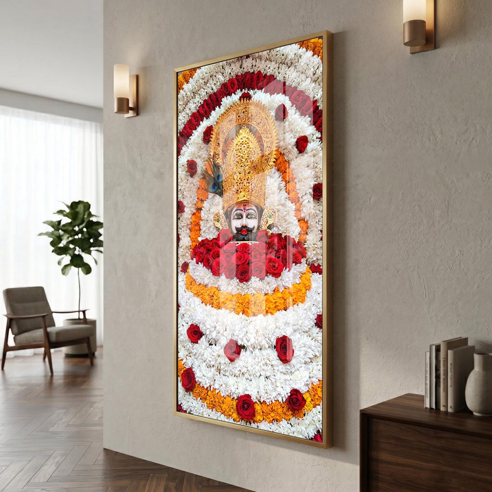 White Rose Shringar Khatu Shyam Wall Frame - Image 3