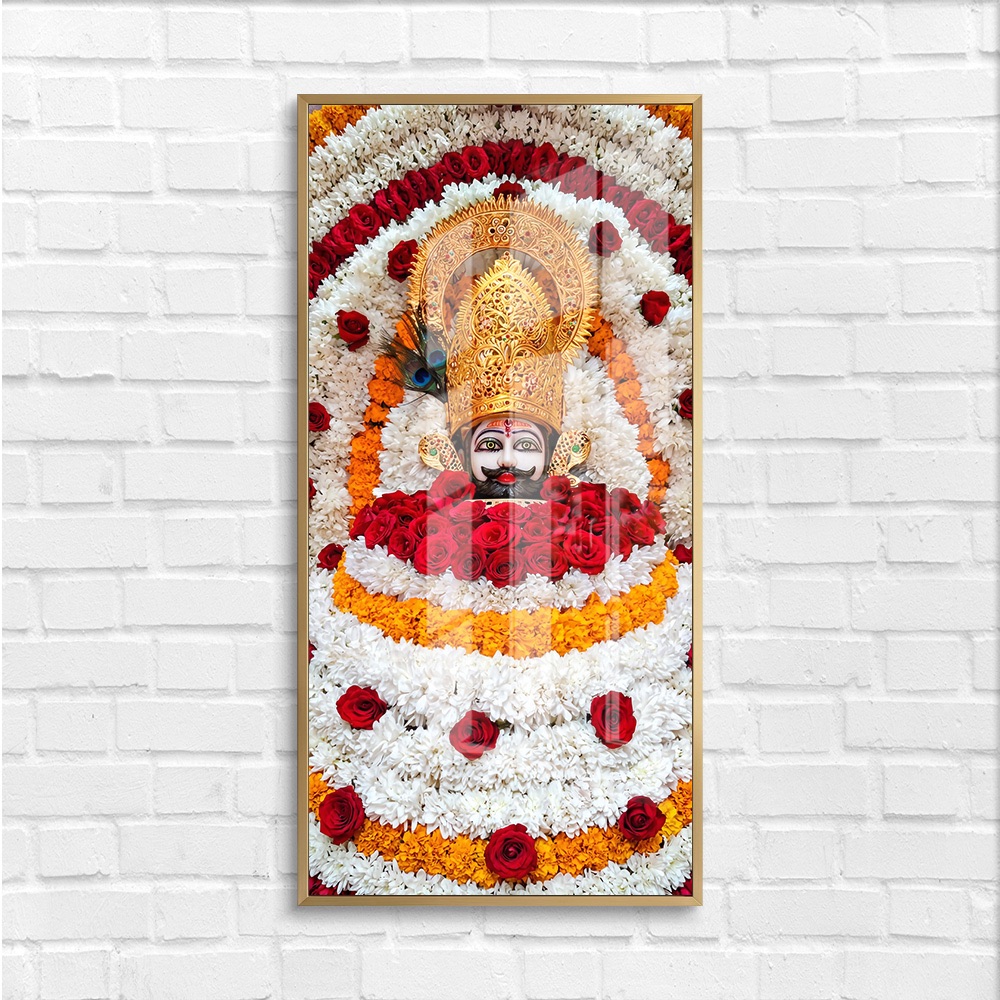 White Rose Shringar Khatu Shyam Wall Frame - Image 4