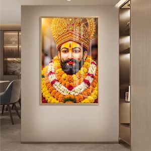 Close Up Khatu Baba Portrait Frame