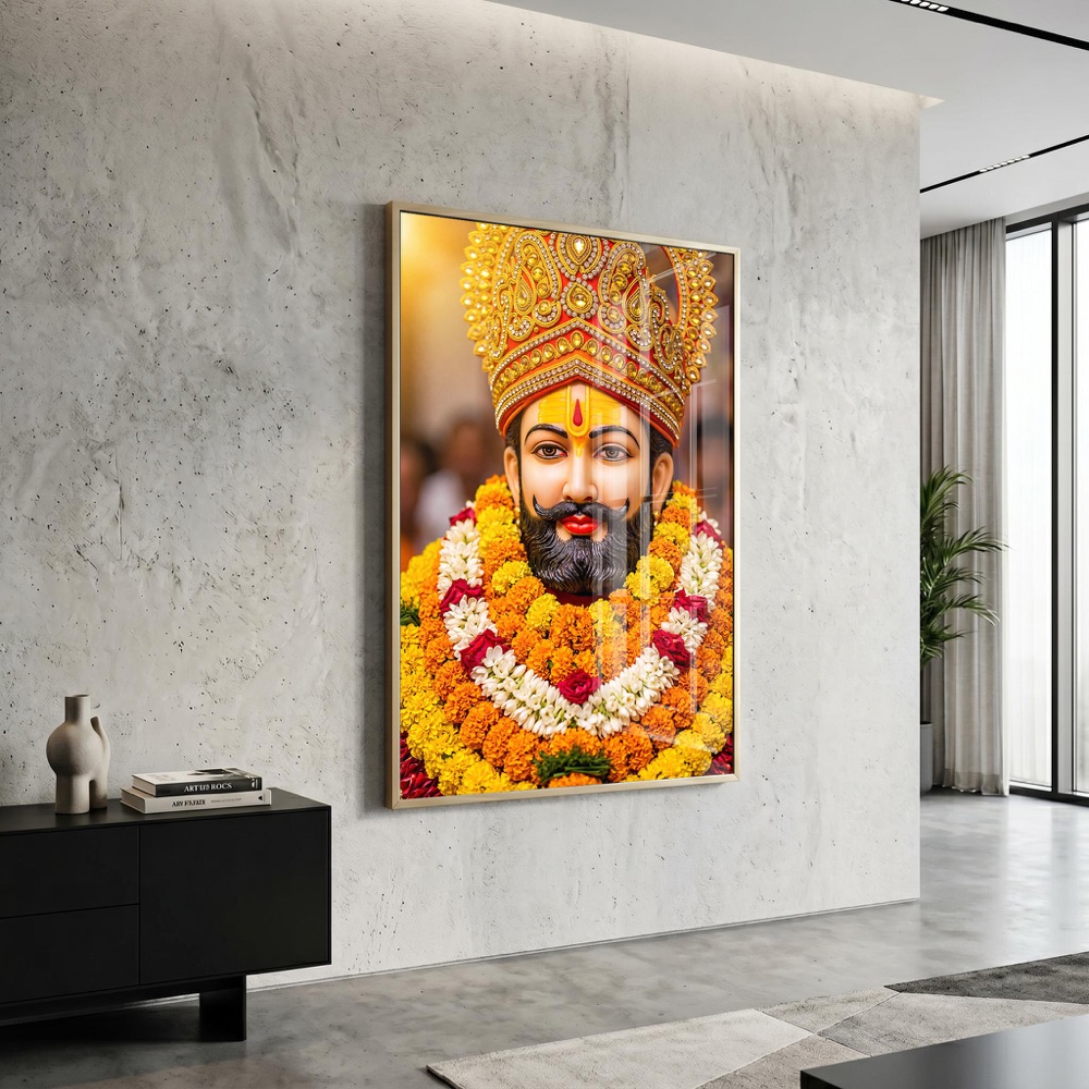 Close Up Khatu Baba Portrait Frame - Image 3