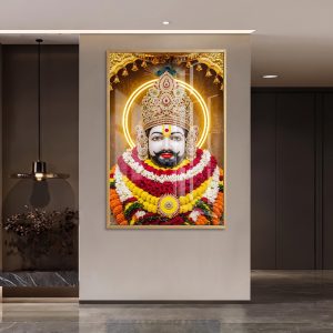 Glowing Halo Khatu Shyam Ji Painting