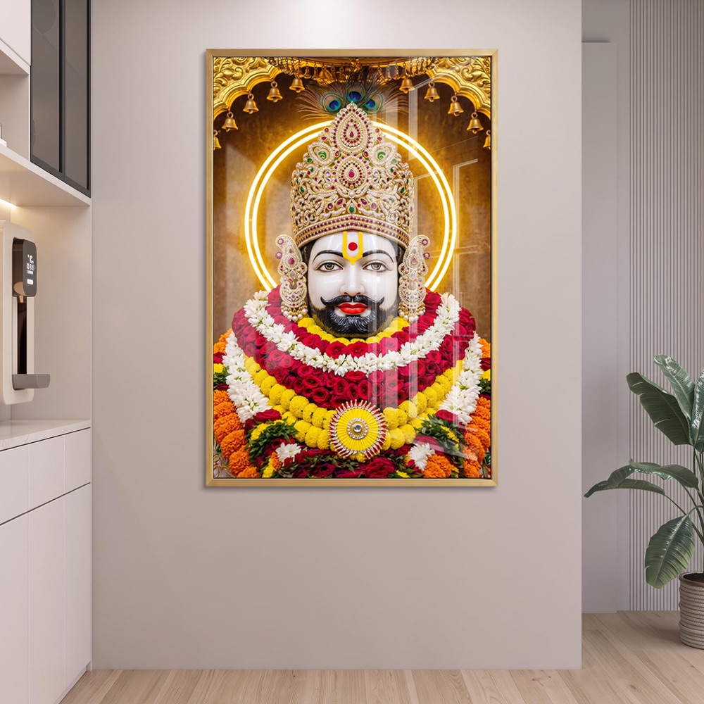 Glowing Halo Khatu Shyam Ji Painting - Image 2