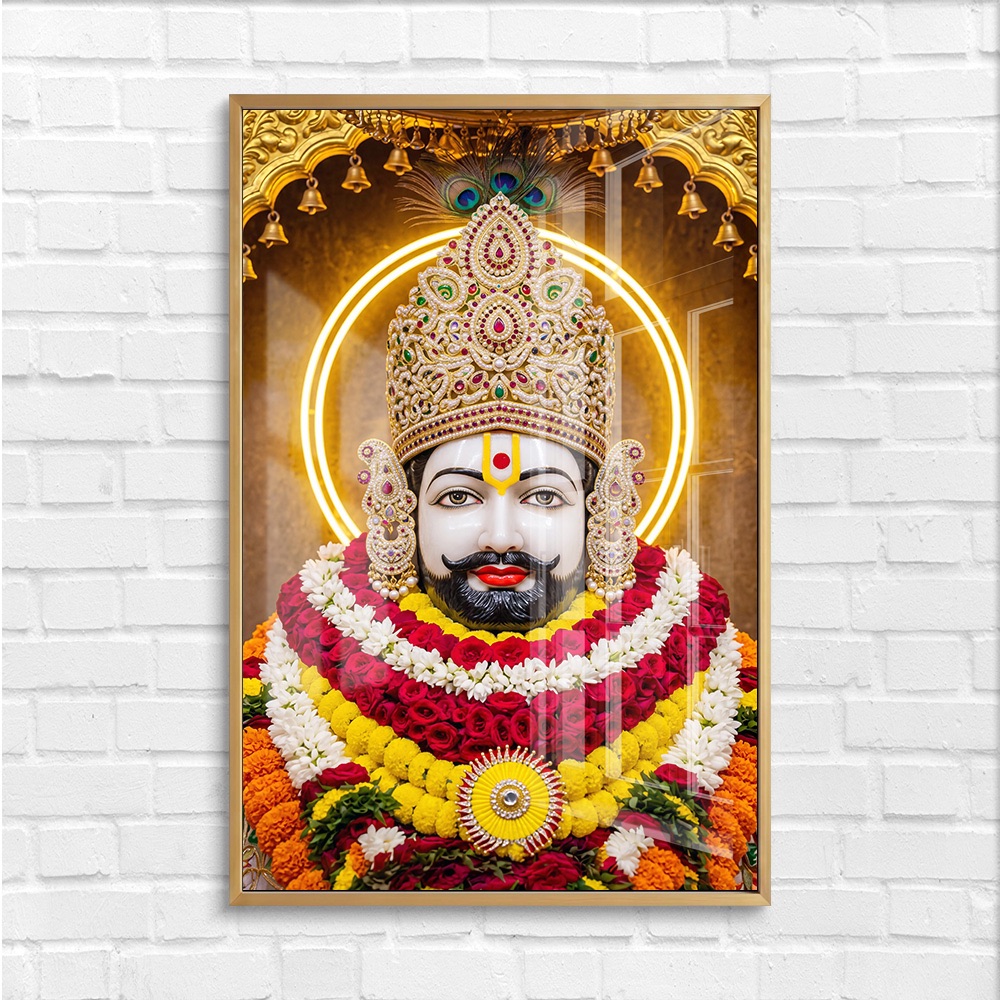 Glowing Halo Khatu Shyam Ji Painting - Image 4