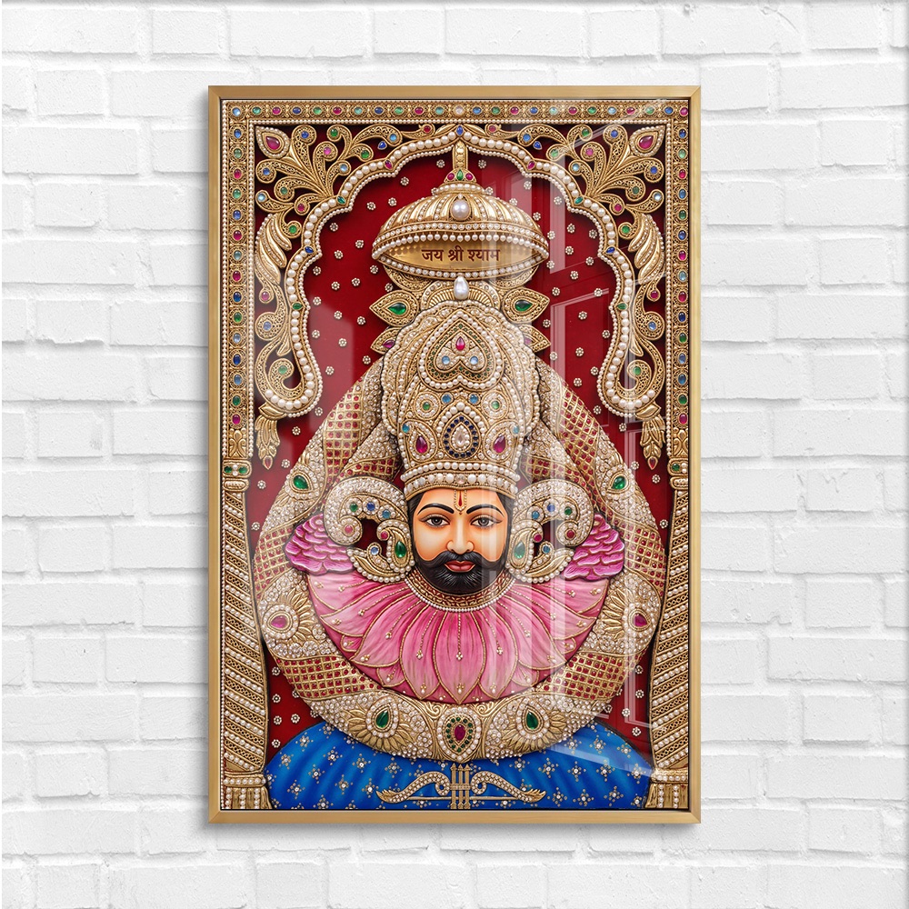Tanjore Style Khatu Shyam Ji Frame - Image 4