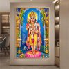 Lord Murugan In Temple Arch With Vel