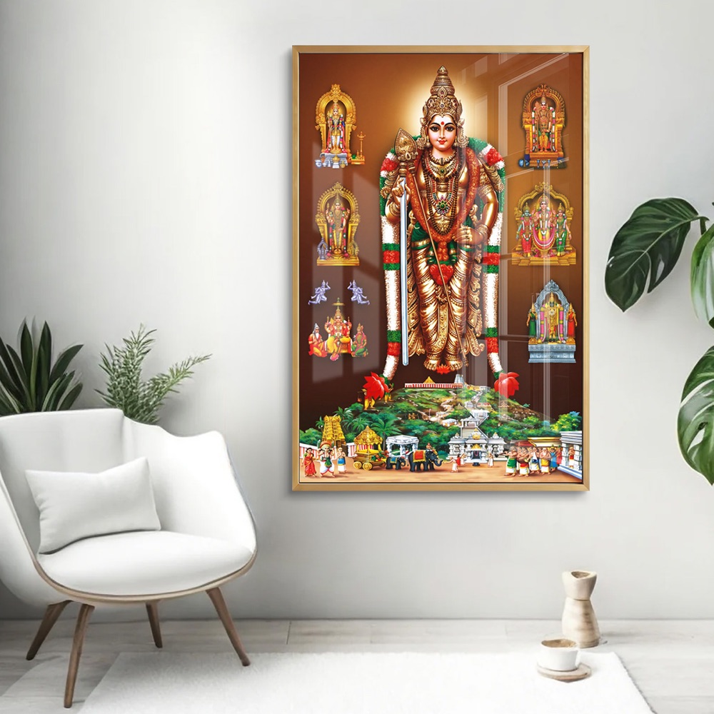 Arupadaiveedu Lord Murugan Six Abodes Wall Art - Image 2