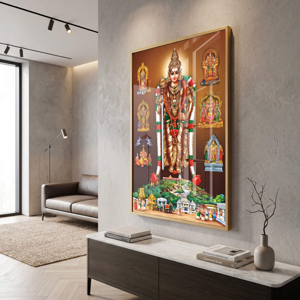 Arupadaiveedu Lord Murugan Six Abodes Wall Art - Image 3