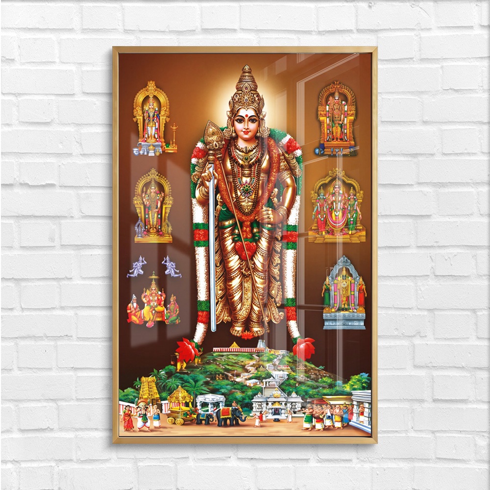 Arupadaiveedu Lord Murugan Six Abodes Wall Art - Image 4