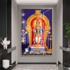 Lord Murugan In Golden Shrine Glass Painting