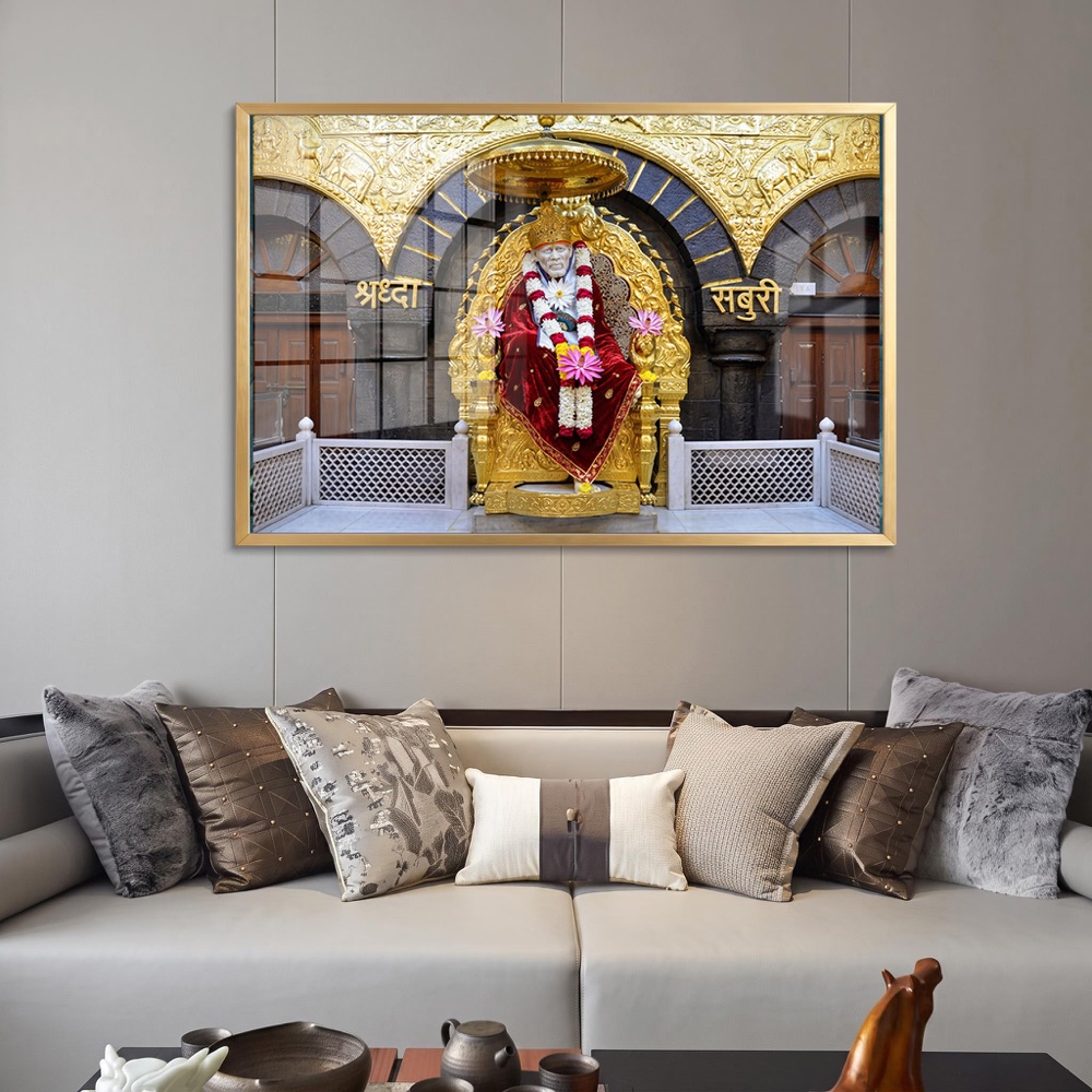 Shirdi Sai Baba Shraddha Saburi Painting - Image 2