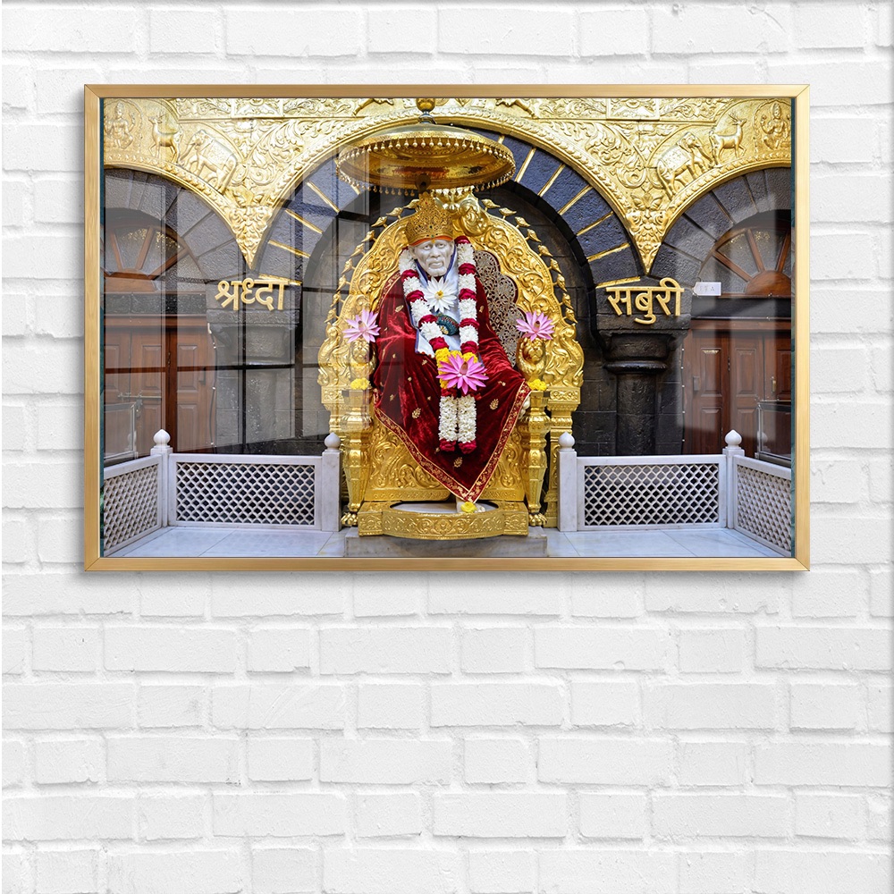 Shirdi Sai Baba Shraddha Saburi Painting - Image 4