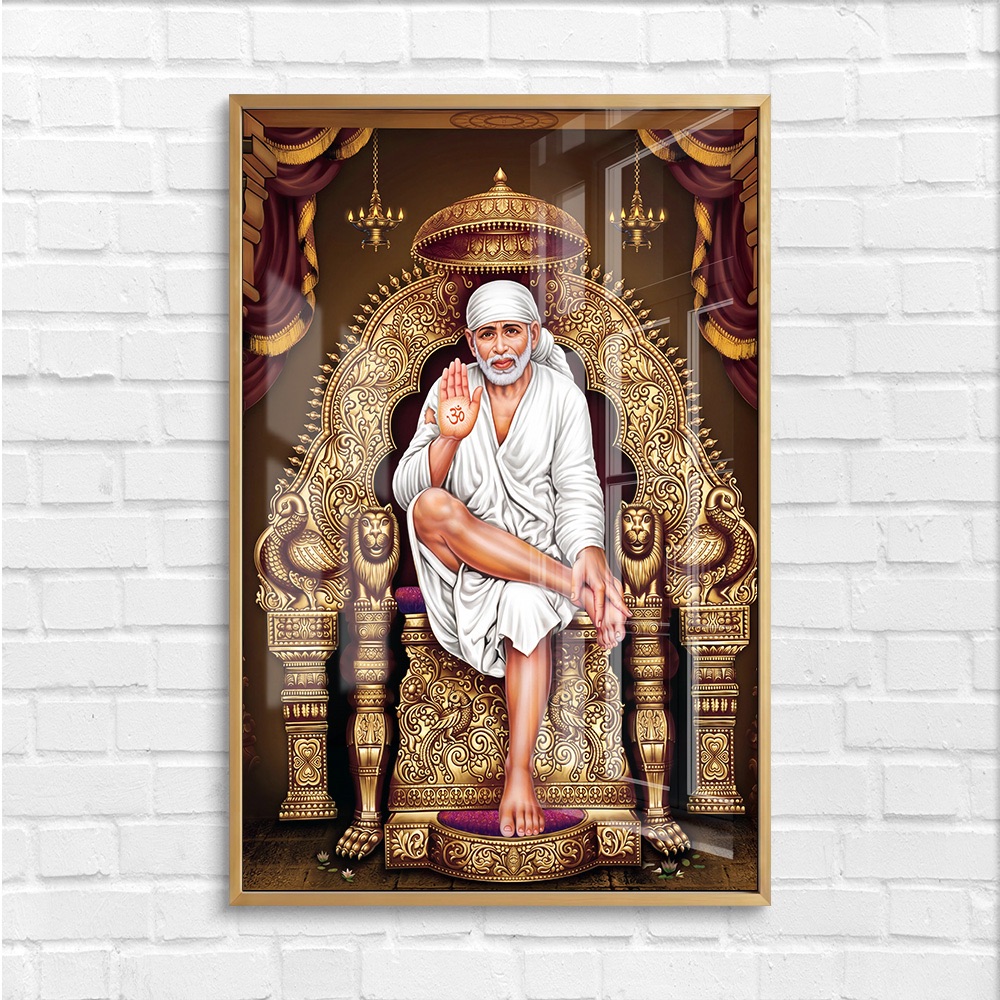 Royal Golden Throne Sai Baba Wall Art - Image 4