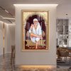 Traditional Tanjore Art Sai Baba Glass Painting