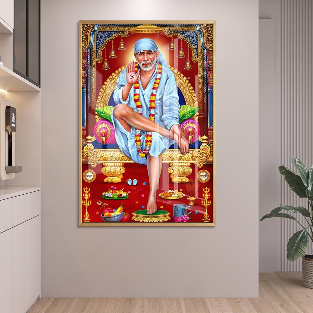 Sai Baba Shraddha Saburi Temple Wall Art - Image 2