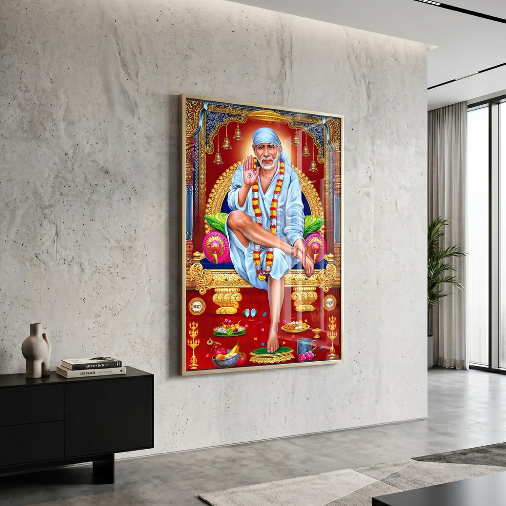Sai Baba Shraddha Saburi Temple Wall Art - Image 3