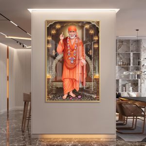 Sai Baba Temple Hanging Diya Painting