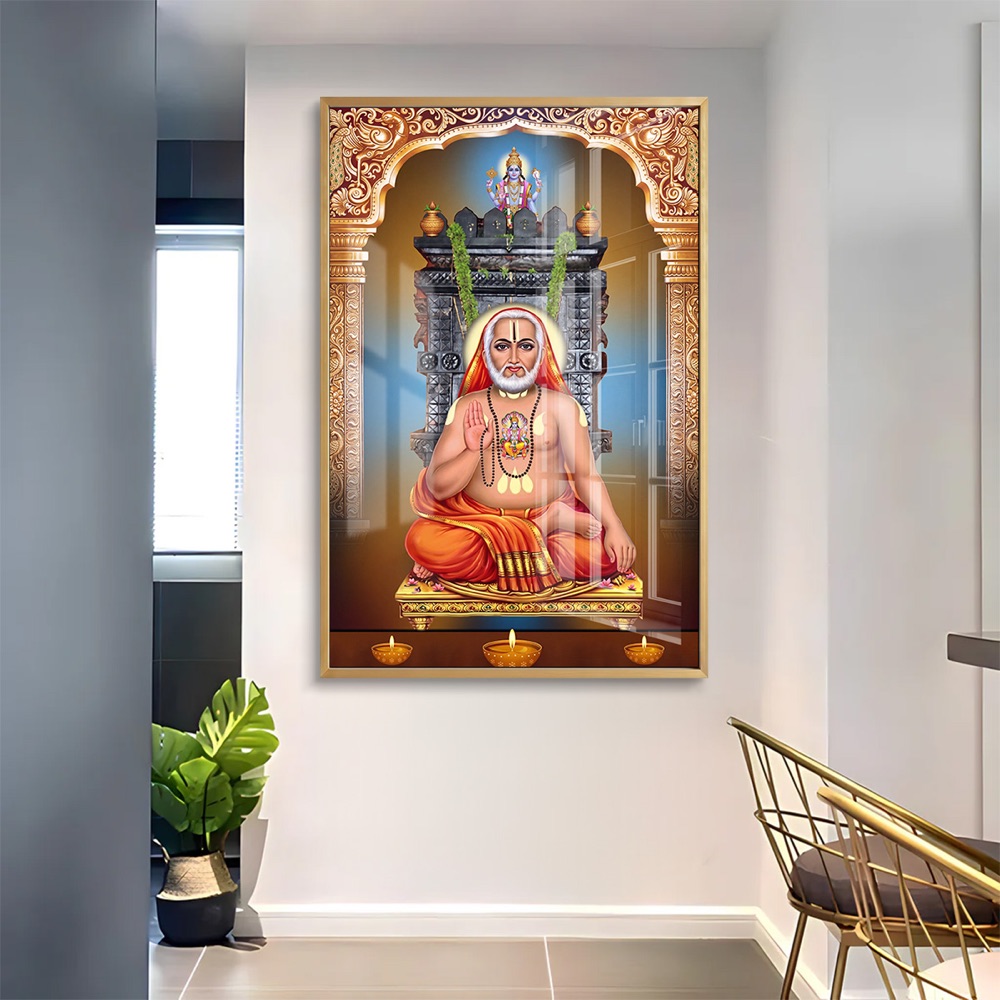 Sri Raghavendra Swamy Divine Blessing Wall Frame - Image 2