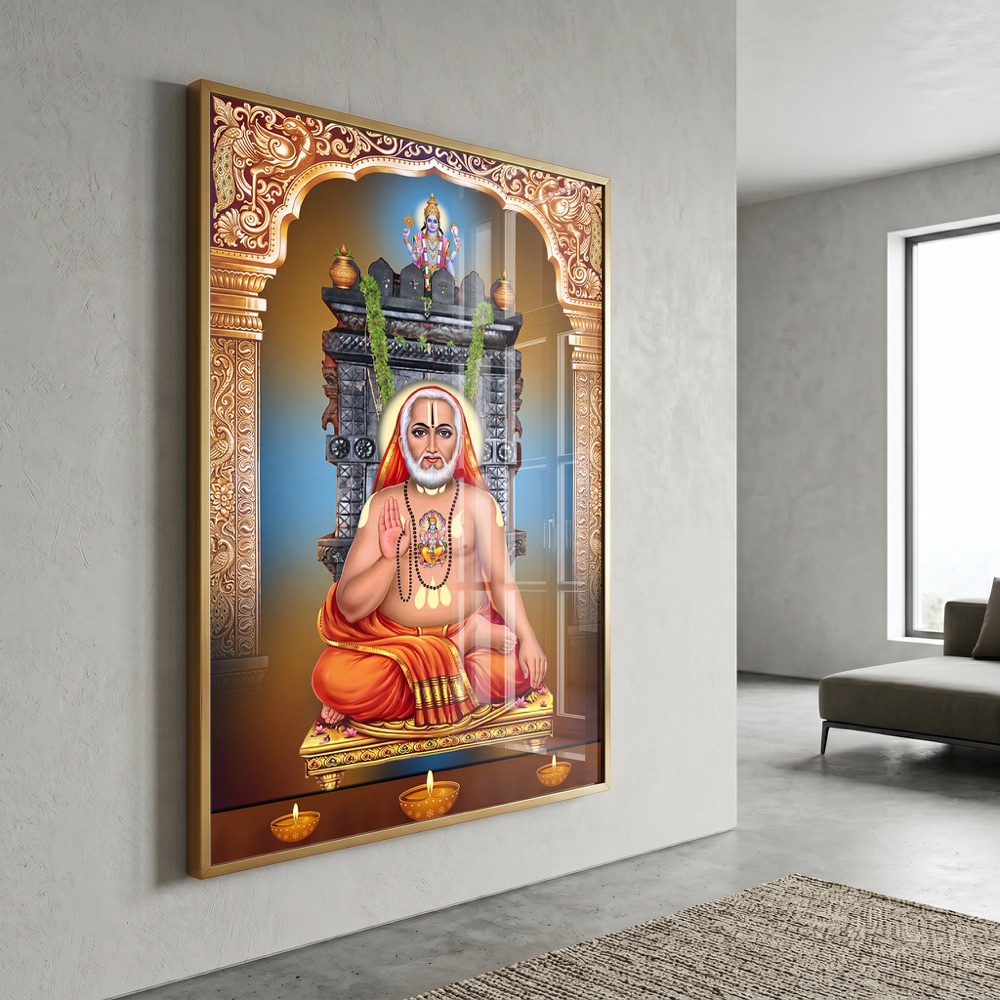 Sri Raghavendra Swamy Divine Blessing Wall Frame - Image 3