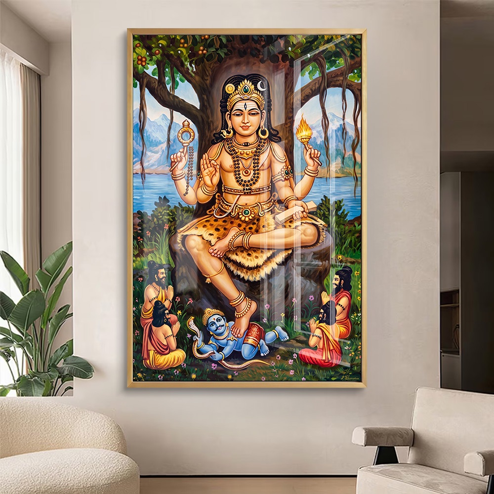 Lord Dakshinamurthy Shiva Teacher Wall Art - Image 2