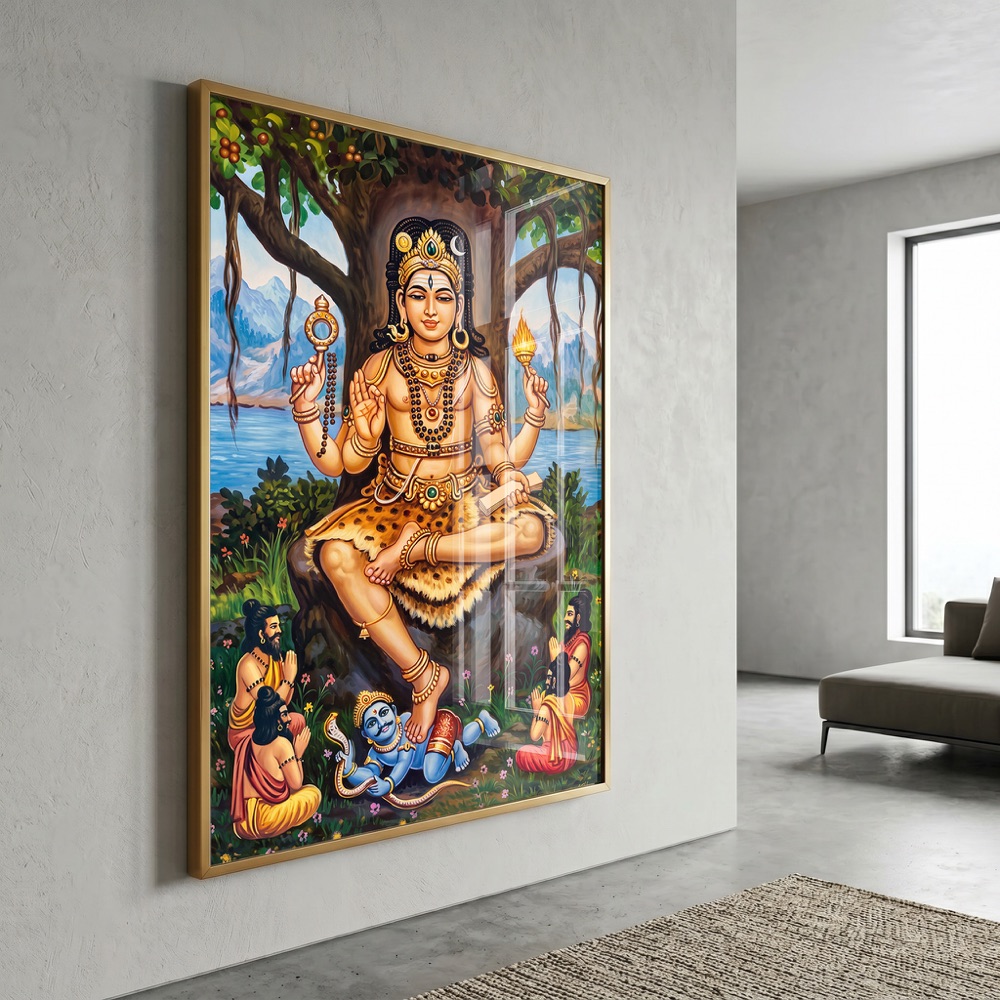 Lord Dakshinamurthy Shiva Teacher Wall Art - Image 3