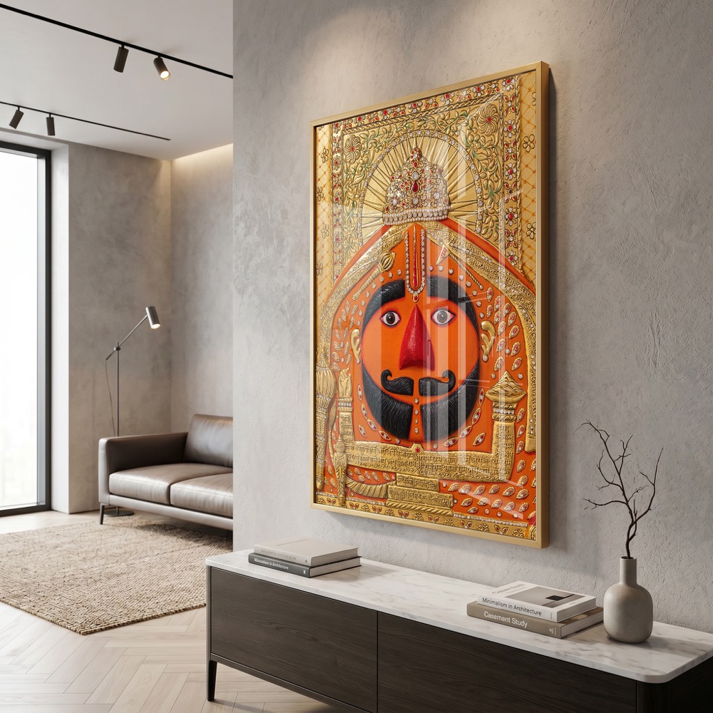 Salasar Balaji Glass Wall Painting - Image 3