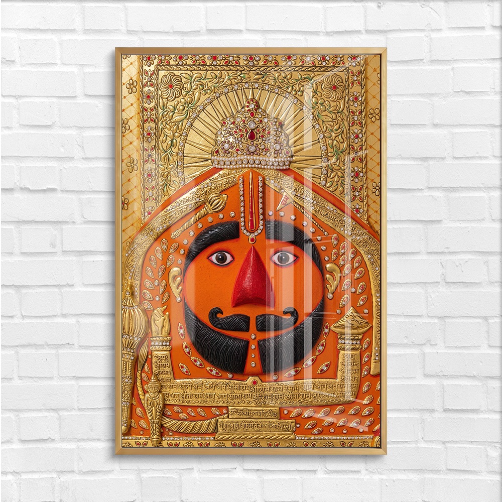 Salasar Balaji Glass Wall Painting - Image 4