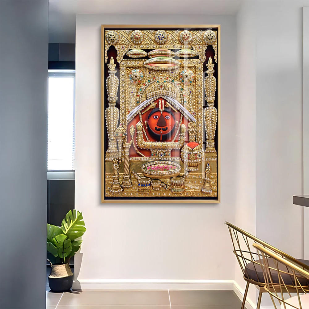 Salasar Balaji Tanjore Style Glass Painting - Image 2